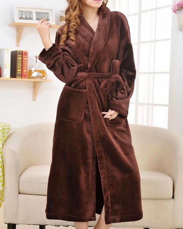 Long Premium Fleece Bathrobe for Women