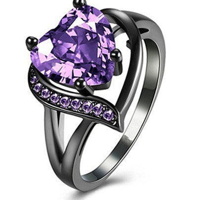 Red and Blue Gemstone Ring
