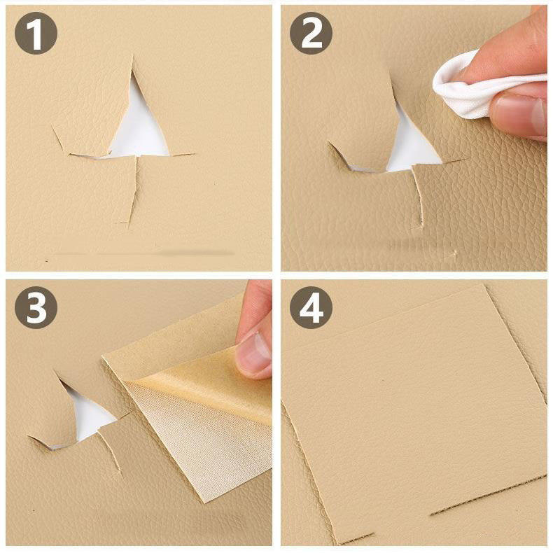 ReviLeer Self-Adhesive PU-Leather Patch – Waterproof Repair Patch for Furniture