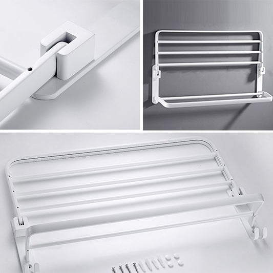 White Bathroom Accessories Hardware Set Modern Bathroom Accessories Set, Towel Rack