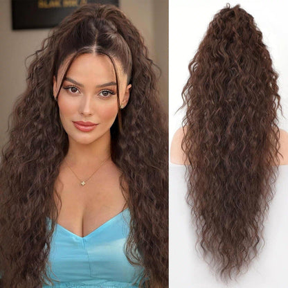 Water ripple ponytail wig