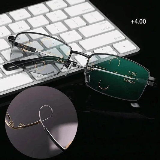 Progressive Far and Near Dual-use Reading Glasses