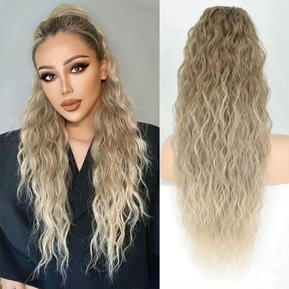Water ripple ponytail wig