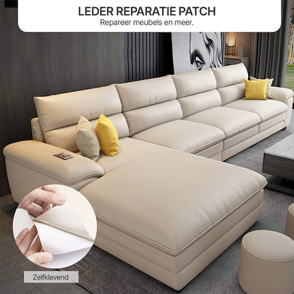 ReviLeer Self-Adhesive PU-Leather Patch – Waterproof Repair Patch for Furniture