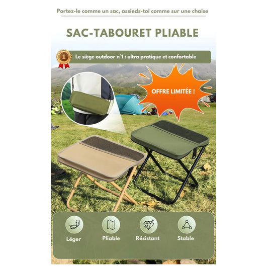 2-in-1 Chair Bag – Ultralight Foldable Backpack with Built-In Seat