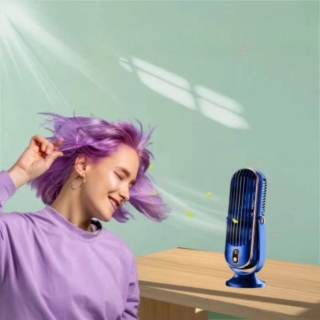 Compact High-Power Portable Desktop Fan - USB Rechargeable