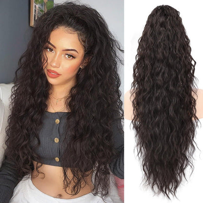 Water ripple ponytail wig