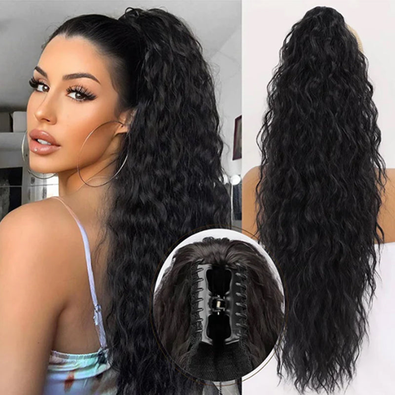 Water ripple ponytail wig