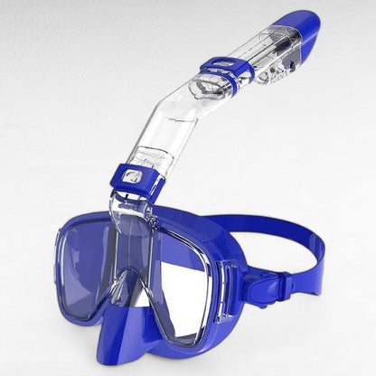 Foldable Snorkel Mask with Anti-Fog Lens and Adjustable Strap for Easy Underwater Exploration