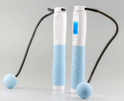 Digital skipping rope with calorie counter