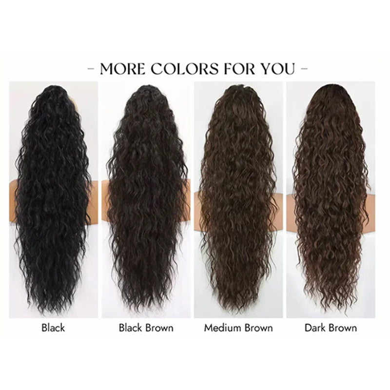 Water ripple ponytail wig