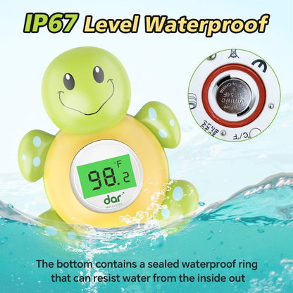 BowLift | AquaVeilig Baby Bath Thermometer – Digital Display with 3 Colors and Temperature Warning