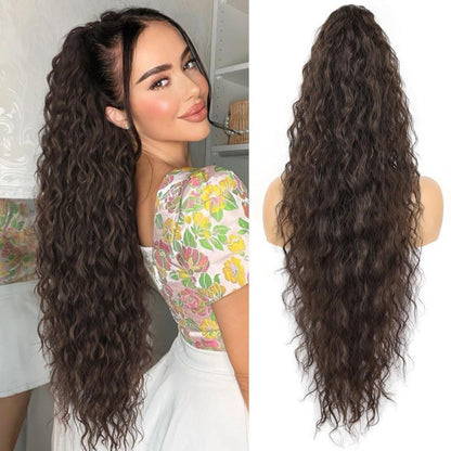 Water ripple ponytail wig