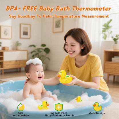 BowLift | AquaVeilig Baby Bath Thermometer – Digital Display with 3 Colors and Temperature Warning