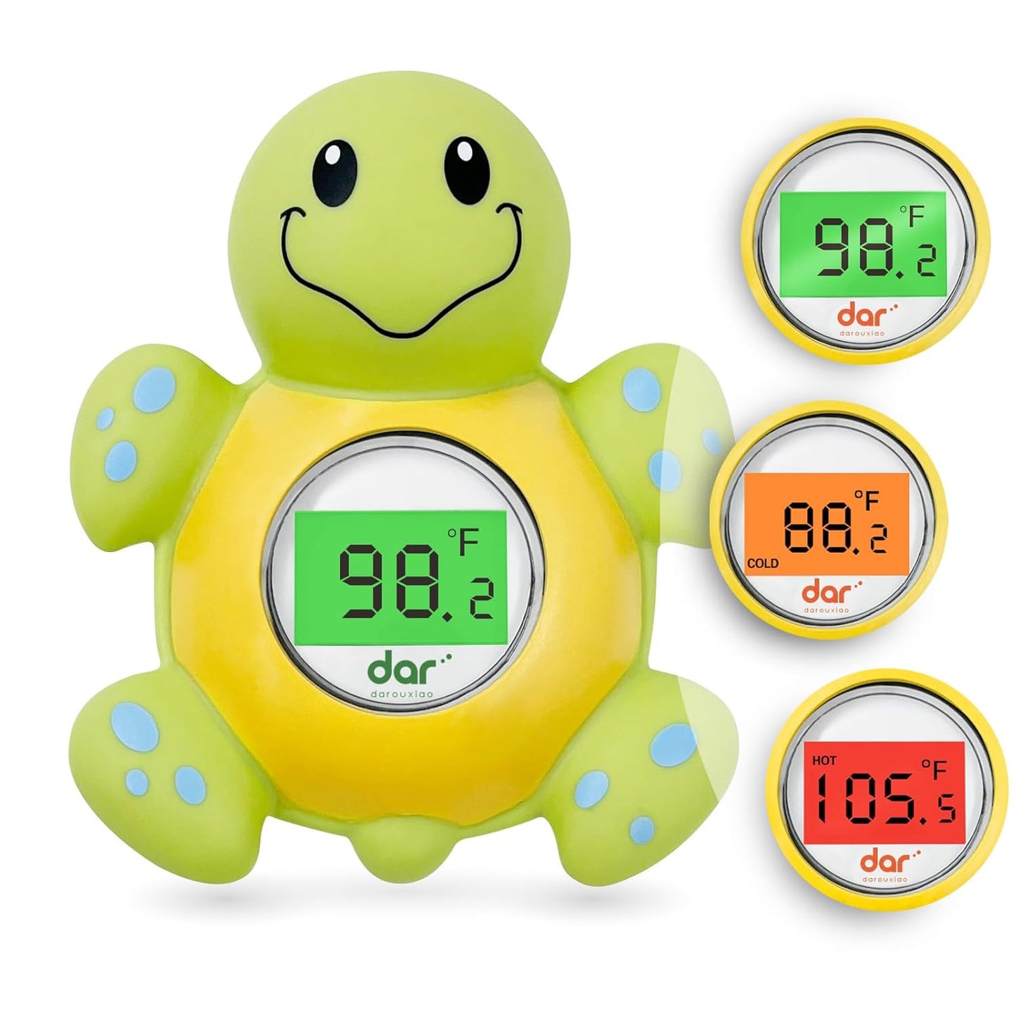 BowLift | AquaVeilig Baby Bath Thermometer – Digital Display with 3 Colors and Temperature Warning
