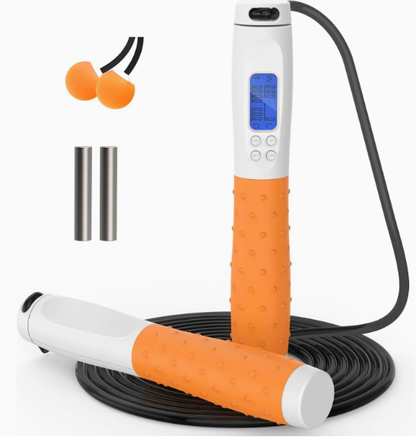 Digital skipping rope with calorie counter