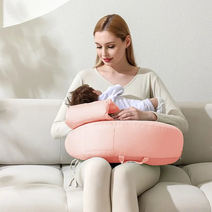 Nursing pillow with back support – Ergonomic baby pillow for breastfeeding