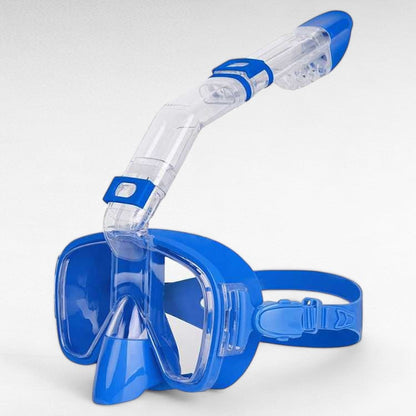 Foldable Snorkel Mask with Anti-Fog Lens and Adjustable Strap for Easy Underwater Exploration