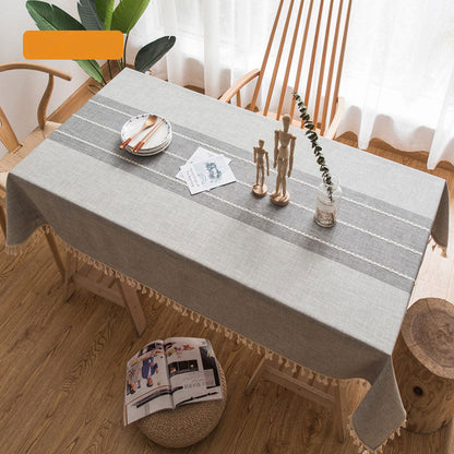 Waterproof Oil-resistant Rectangular Tablecloth Cotton Linen Wrinkle-resistant Tablecloth for Kitchen Dining Room Buffet Party