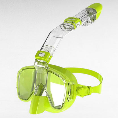 Foldable Snorkel Mask with Anti-Fog Lens and Adjustable Strap for Easy Underwater Exploration