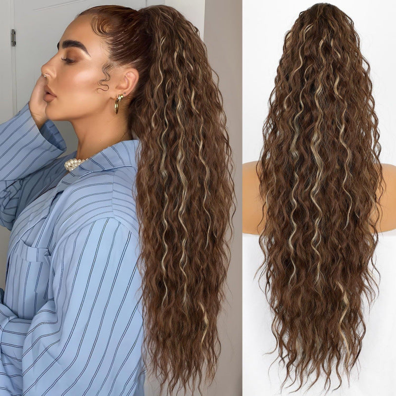 Water ripple ponytail wig