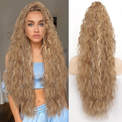 Water ripple ponytail wig