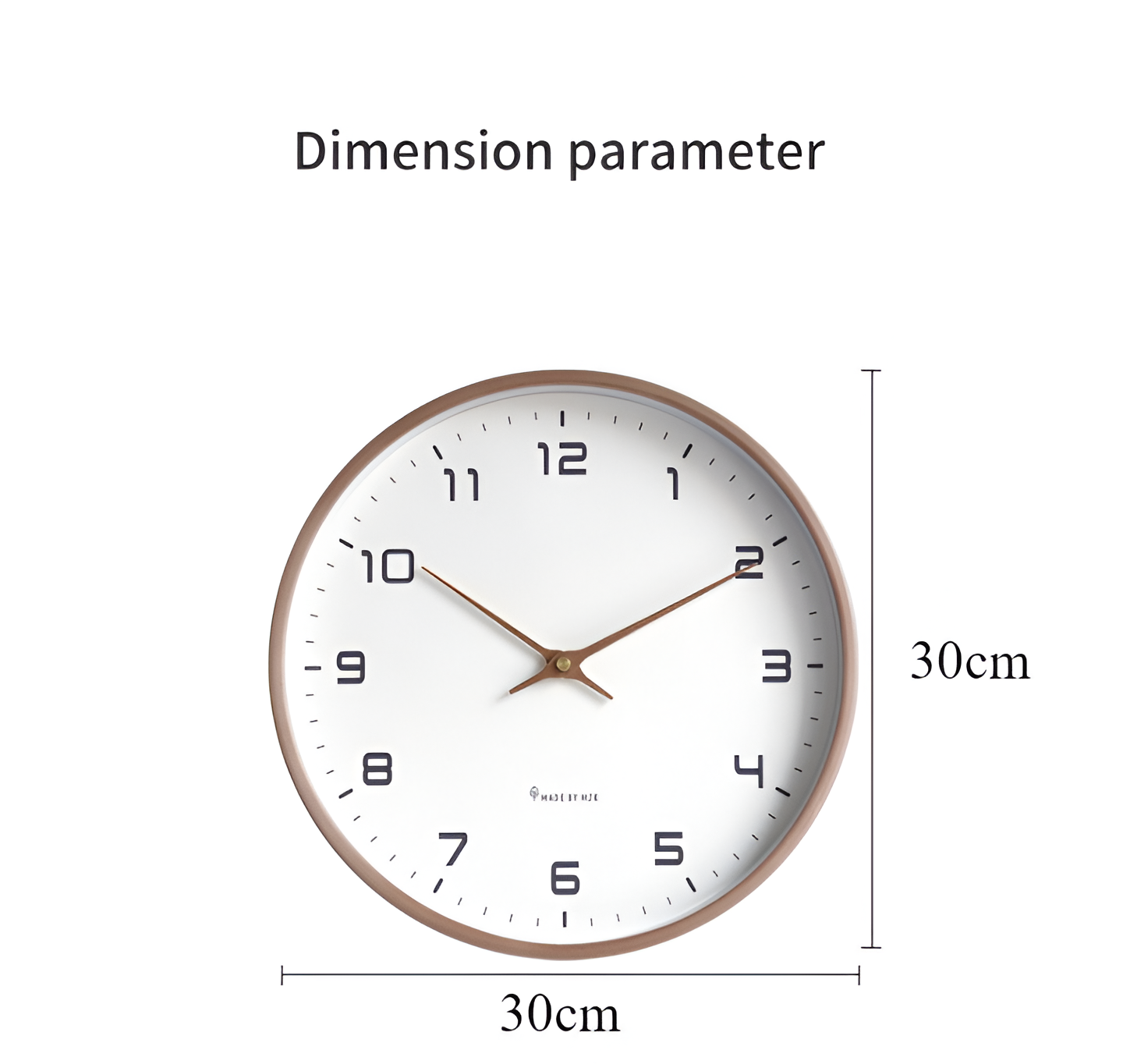 Scandinavian Wooden Wall Clock Minimalist Design for Living Room, Office and Kitchen