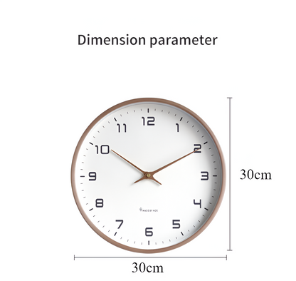Scandinavian Wooden Wall Clock Minimalist Design for Living Room, Office and Kitchen