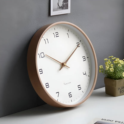 Scandinavian Wooden Wall Clock Minimalist Design for Living Room, Office and Kitchen