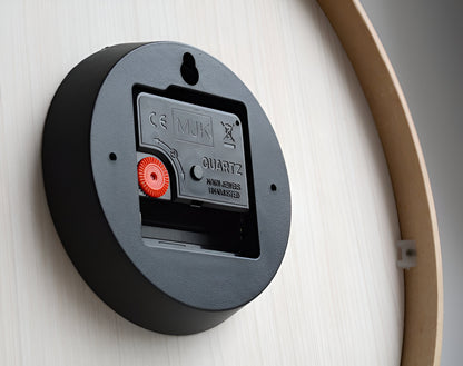 Scandinavian Wooden Wall Clock Minimalist Design for Living Room, Office and Kitchen