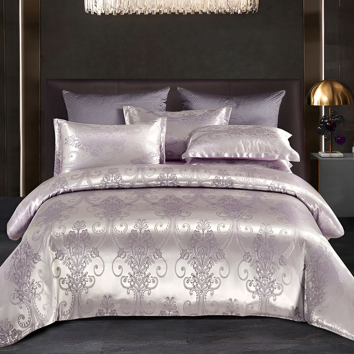 SILKLOFT – Elegant Satin Jacquard Bed Linen Set