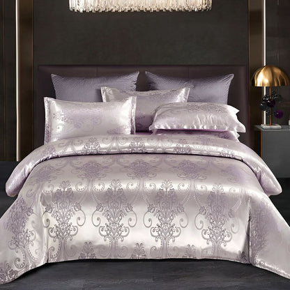 SILKLOFT – Elegant Satin Jacquard Bed Linen Set