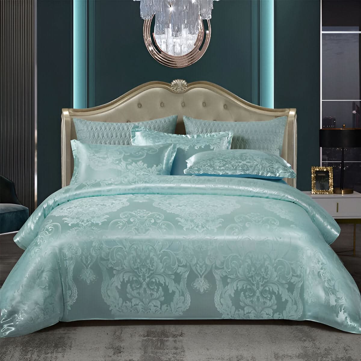 SILKLOFT – Elegant Satin Jacquard Bed Linen Set