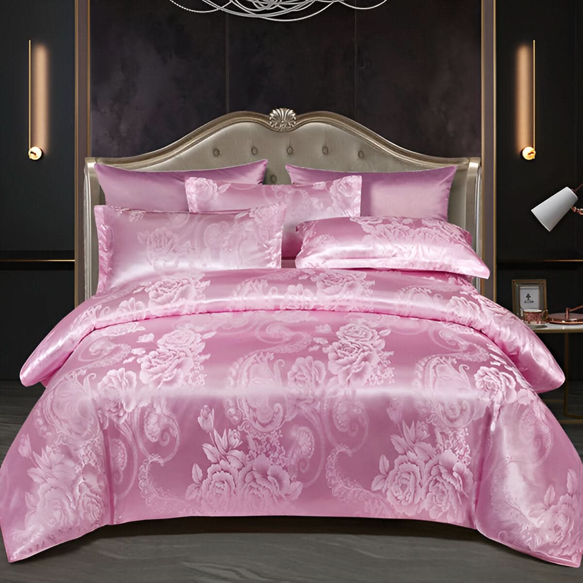 SILKLOFT – Elegant Satin Jacquard Bed Linen Set