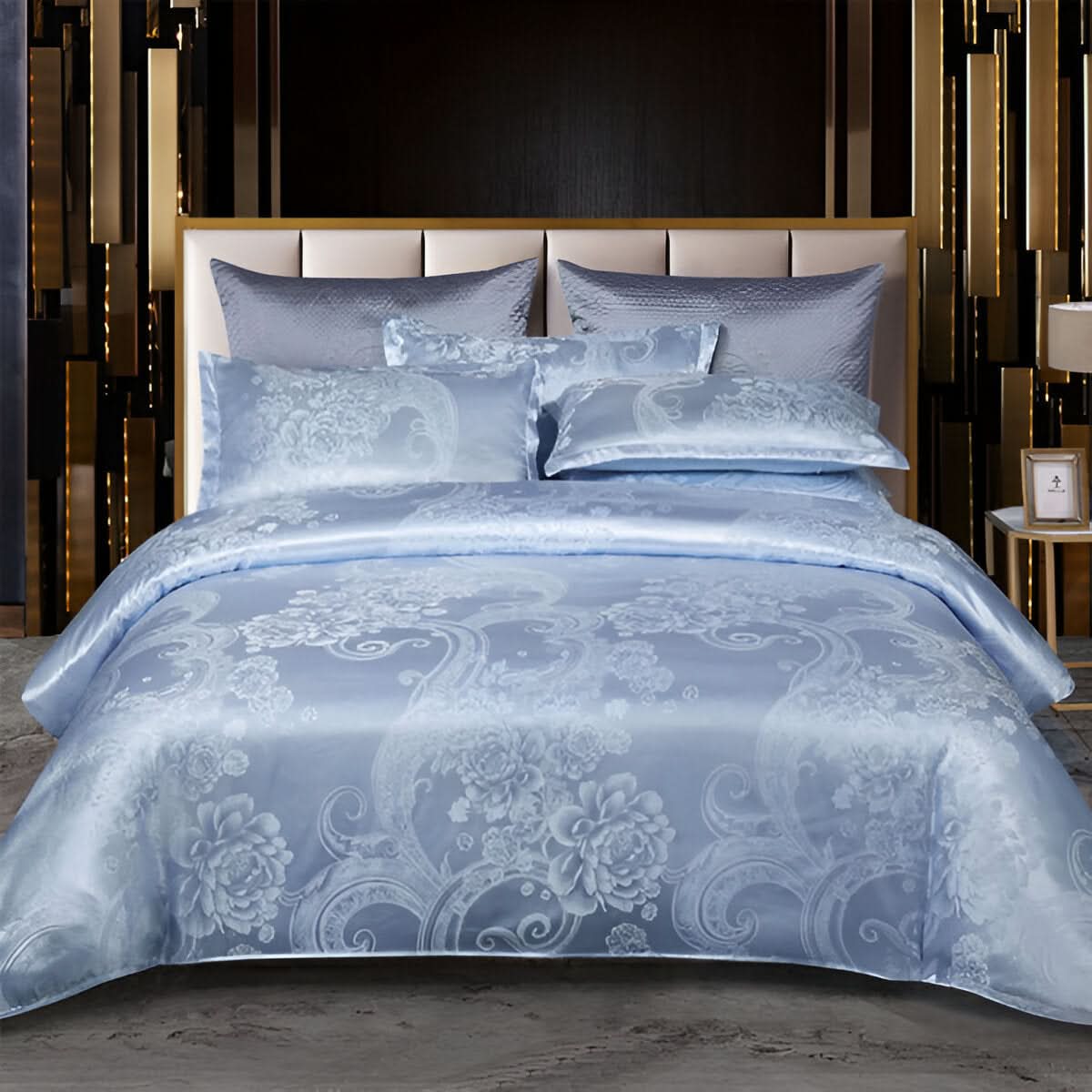 SILKLOFT – Elegant Satin Jacquard Bed Linen Set