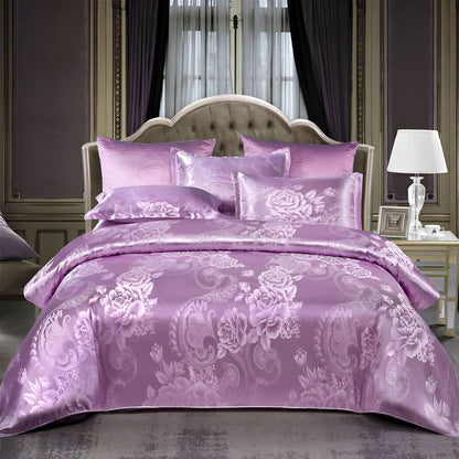 SILKLOFT – Elegant Satin Jacquard Bed Linen Set