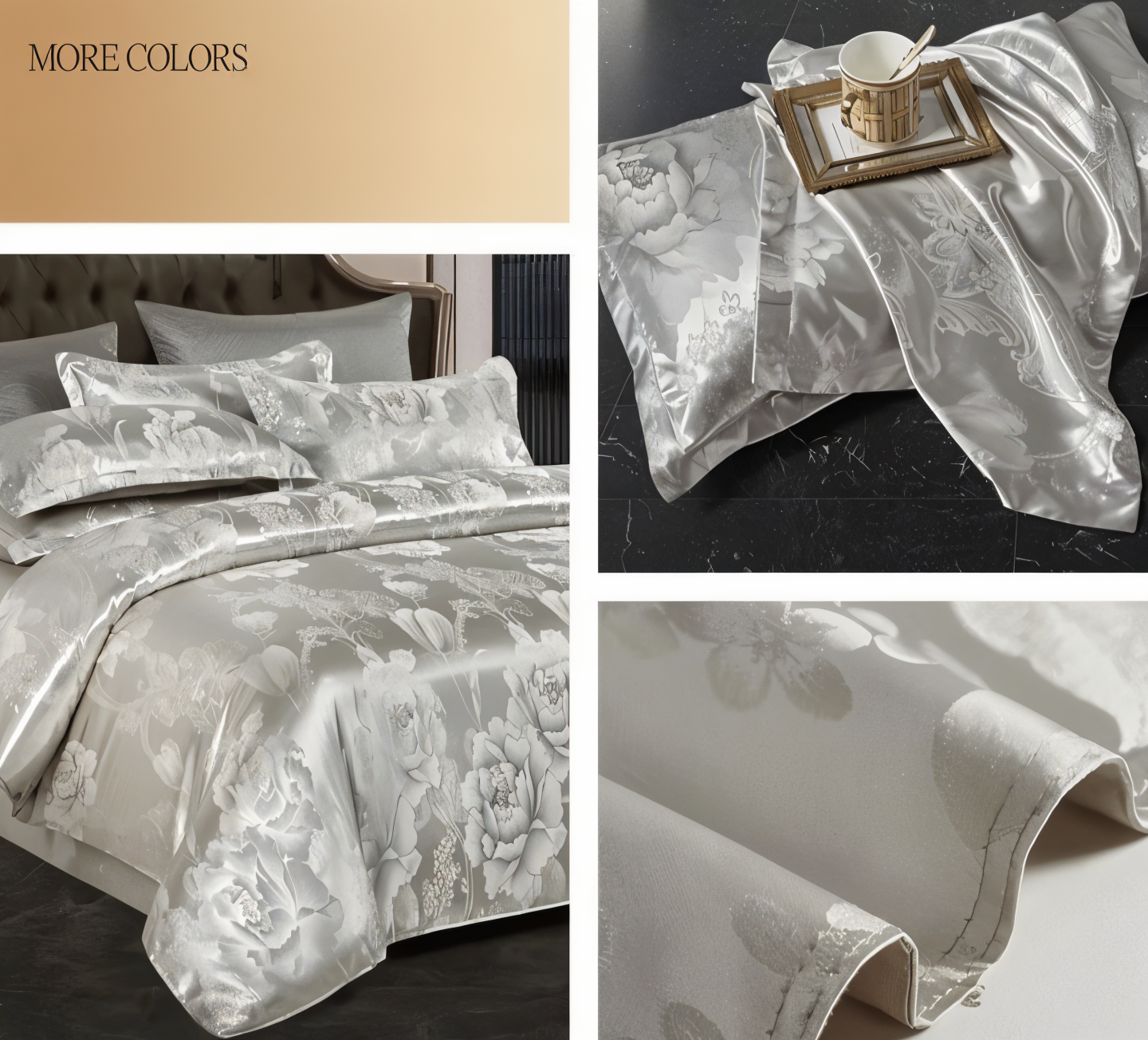 SILKLOFT – Elegant Satin Jacquard Bed Linen Set
