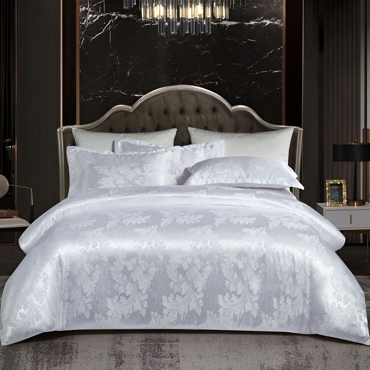 SILKLOFT – Elegant Satin Jacquard Bed Linen Set