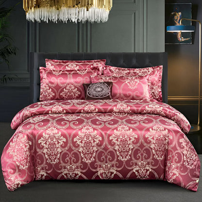 SILKLOFT – Elegant Satin Jacquard Bed Linen Set