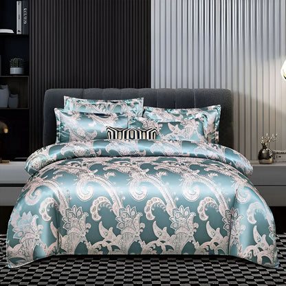 SILKLOFT – Elegant Satin Jacquard Bed Linen Set