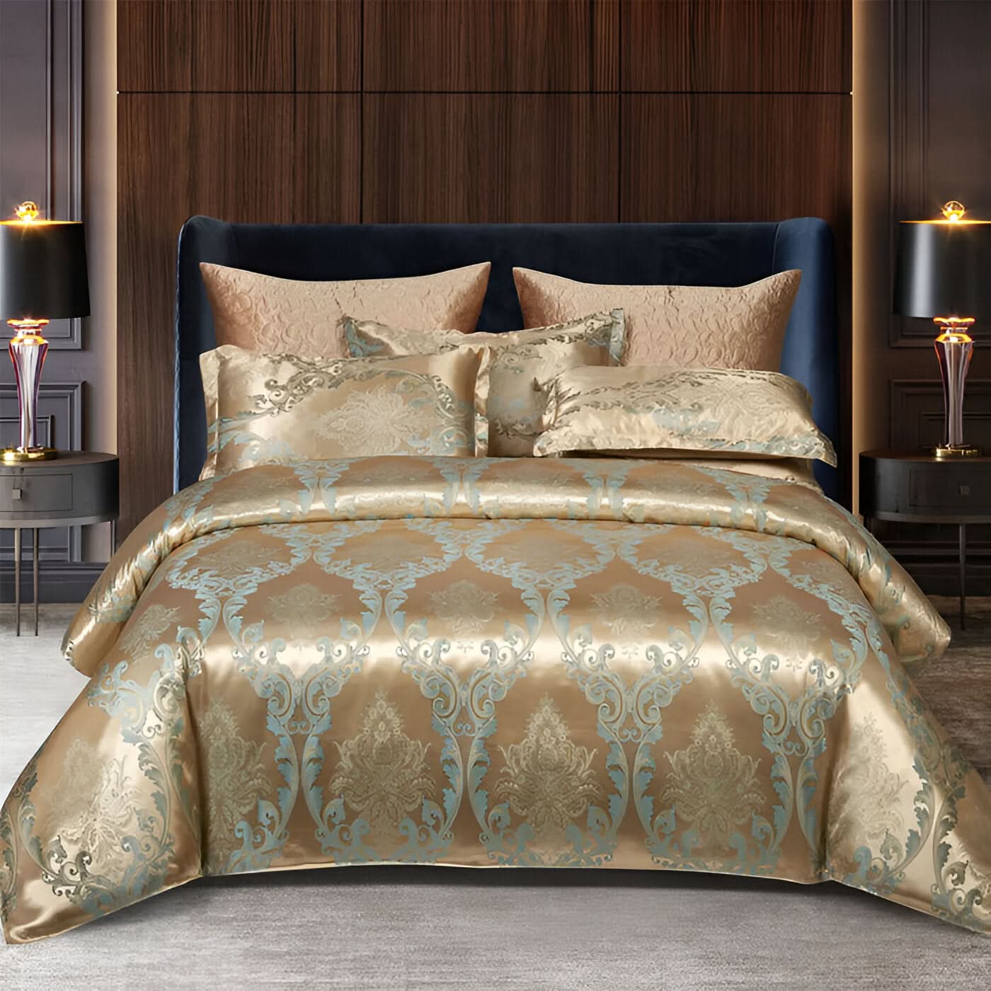 SILKLOFT – Elegant Satin Jacquard Bed Linen Set