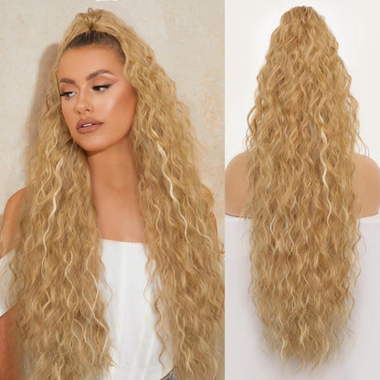 Water ripple ponytail wig