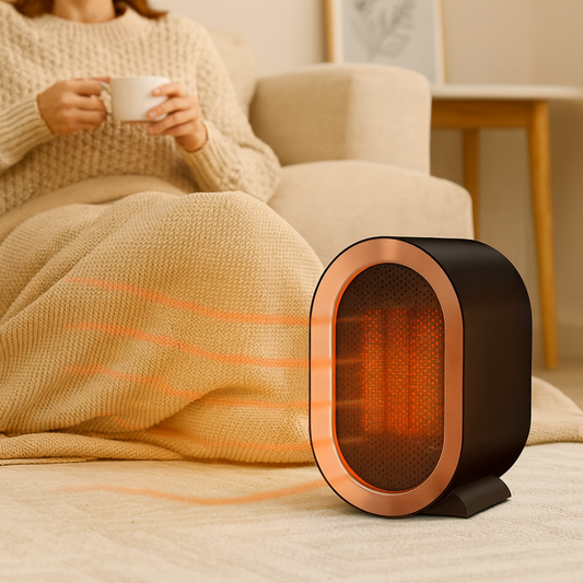 Portable Electric Heater Energy Efficient with Fast Heating - Compact, Quiet, Ideal for Home and Office