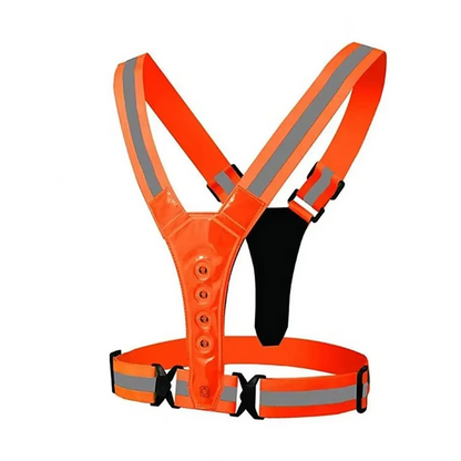 LED Reflective Safety Vest with Adjustable Straps