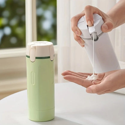 TravelFlow™ 4-in-1 Dispenser ✈️ — One Bottle, Four Essentials