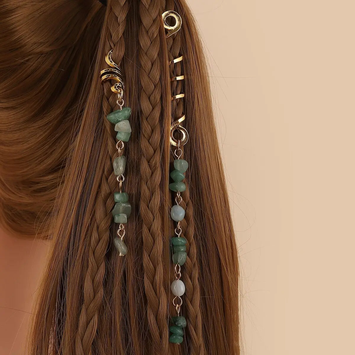 StoneCharm™ Hair Ring — Natural Beauty, Boho Vibes