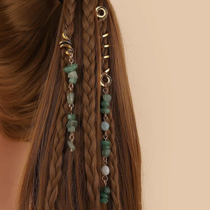 StoneCharm™ Hair Ring — Natural Beauty, Boho Vibes