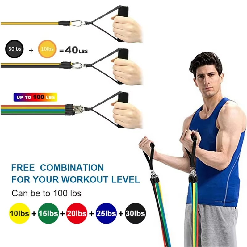 11-Piece TPE Resistance Band Set with Handles