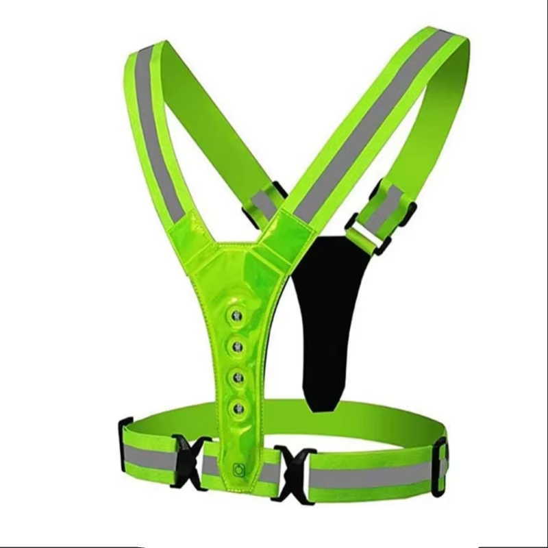 LED Reflective Safety Vest with Adjustable Straps