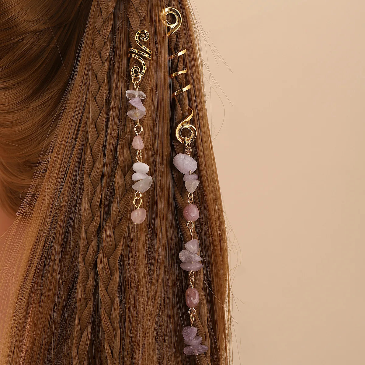 StoneCharm™ Hair Ring — Natural Beauty, Boho Vibes